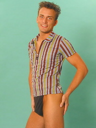 Skinny boy stripping