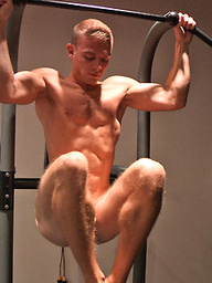 Handsome jock Phil wanking off his dick