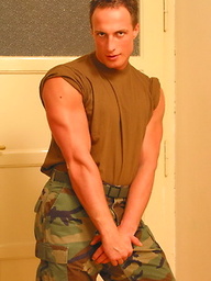 Military czech jacking off