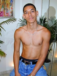 Hot latin twink Beneto shows his uncut cock
