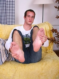 Uncut euro boy jerking off dick