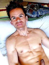 Latino man wankoff his big fat uncut cock