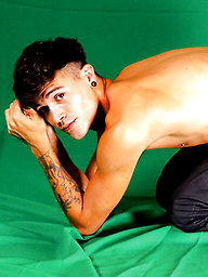 Perfectly build gay hottie shows it all