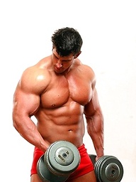 Buzz West shows his muscular body