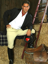 Horse riding gets this hot gay rider so turned on he masturbates in the stables