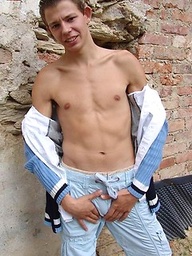 Skinny twink posing naked