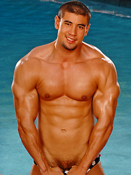 Jason Crystal posing naked outdoors