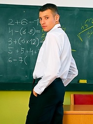 School teacher James Jones stripping