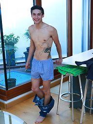 Tall & Lean Young Straight Pup Charlie Shows off His Big Uncut Cock & Winking Hole!