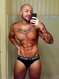 33yo pornstar Jordano Santoro shows his perfect body and big cock