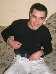 He peels off his sweet blue undies to reveal a great uncut cock.